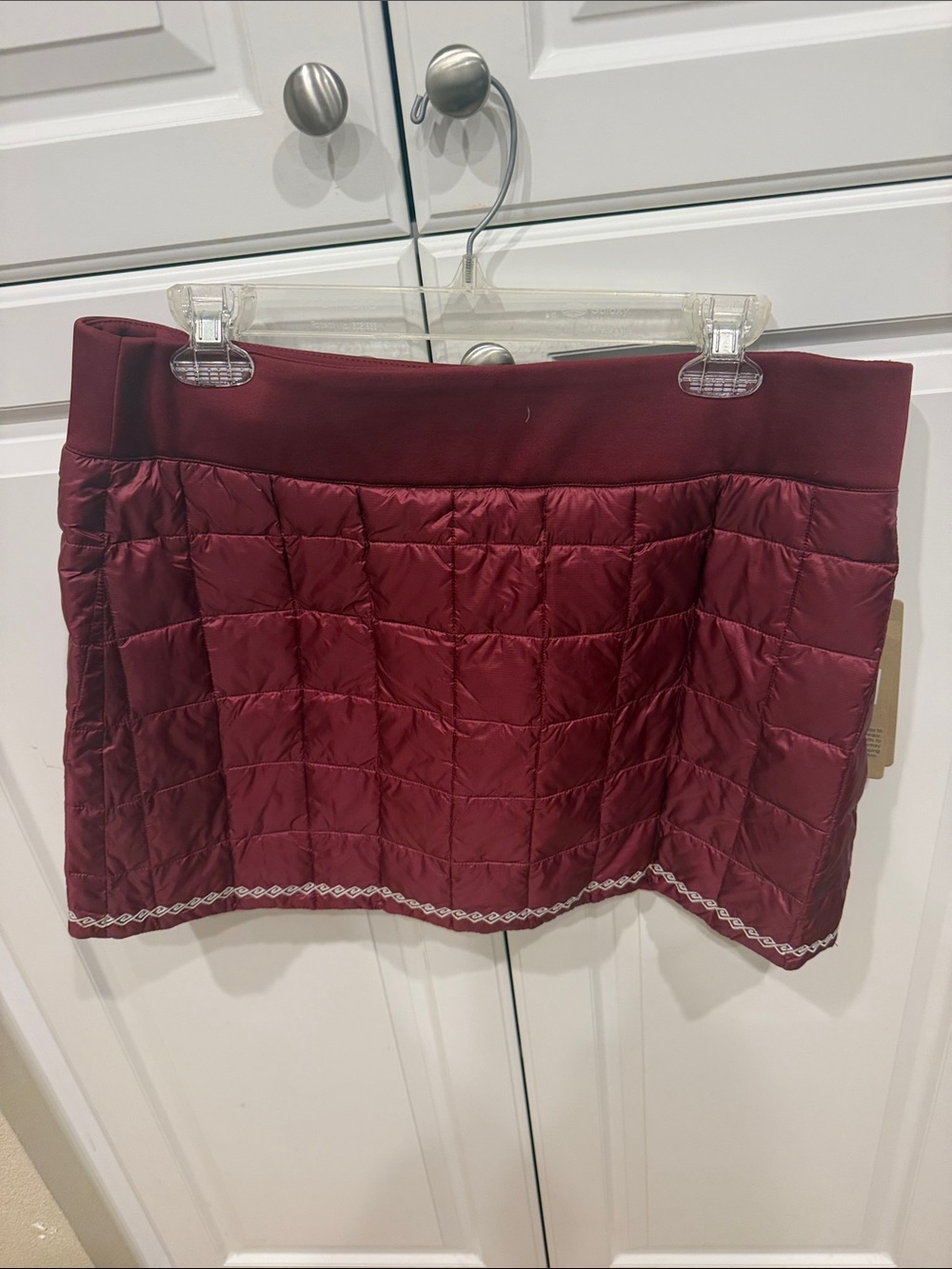 Alp N Rock Quilted Burgundy Mini Skirt